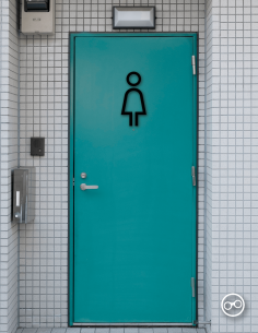 WC Pictogram Vrouw 8mm Acrylaat – Luxe Toiletdeur pictogram