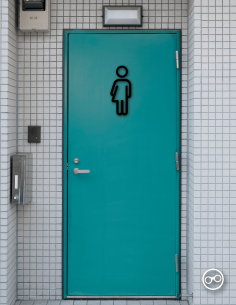 Acrylaat Toiletdeur WC-Pictogram Genderneutraal