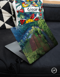 Akkerbouw laptopsticker – landelijke vinyl skin voor laptop en MacBook