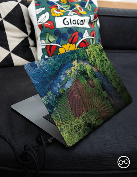 Akkerbouw laptopsticker – landelijke vinyl skin voor laptop en MacBook