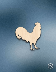 Houten Haan figuur – 6mm berkenmultiplex, lasergesneden decoratie