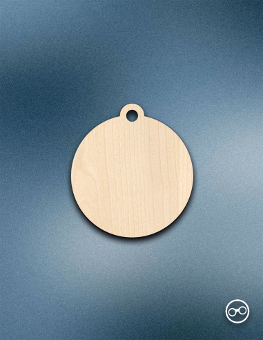 Houten Kerstbal figuur – 8mm linoply, lasergesneden, zwarte randen, kerstdecoratie