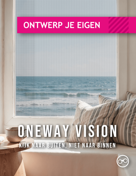 Stickermaster #1 Eigen logo achterruit gaatjesfolie one way vision