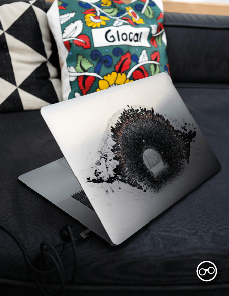 Besneeuwde Boom Laptop Sticker - 1