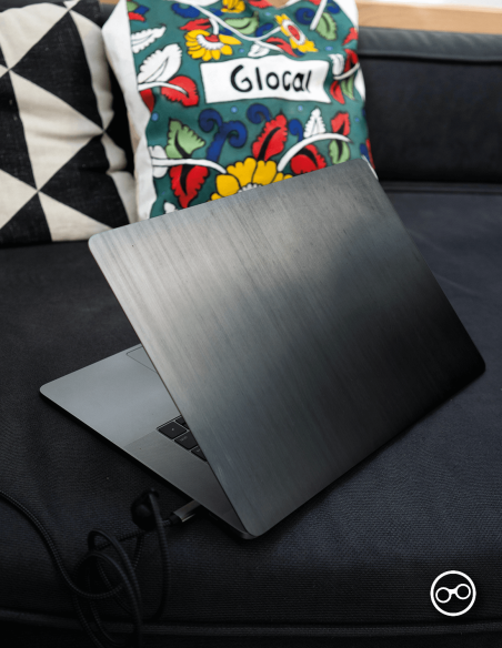 Black White Silver Laptop Sticker - 1