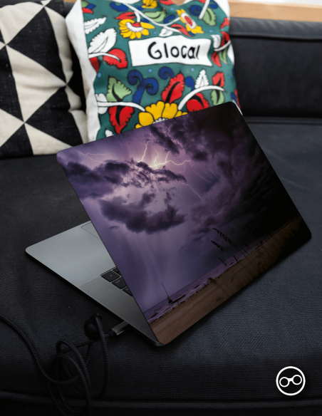 Bliksem Aan Het Water Laptop Sticker - 1