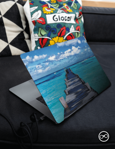 Brug naar Blauw Water Laptop Sticker - 1