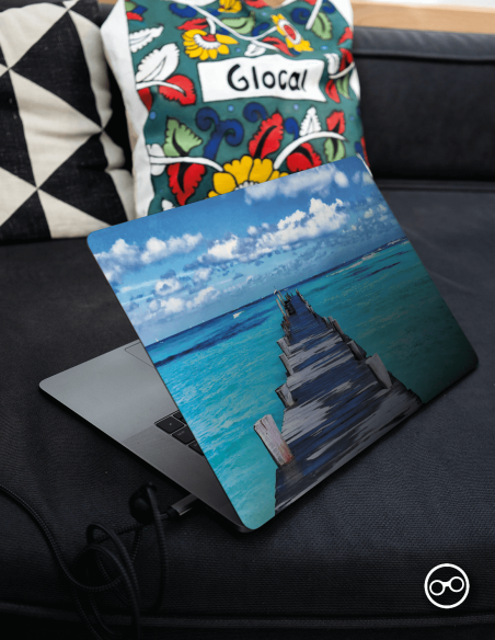 Brug naar Blauw Water Laptop Sticker - 1