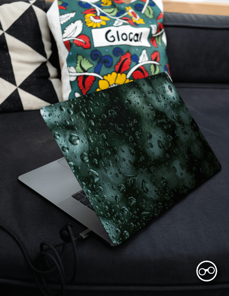 Druppels Op Het Glas Laptop Sticker - 1