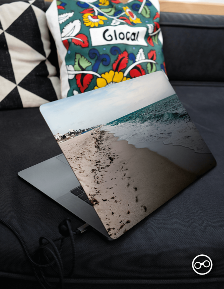 Eindeloos Strand Laptop Sticker - 1