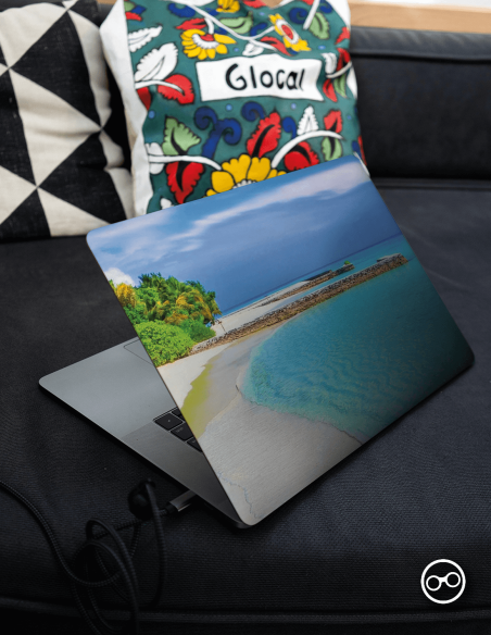 Exotisch Strand Laptop Sticker - 1