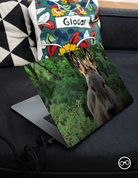 Ezel In Het Bos Laptop Sticker - 1