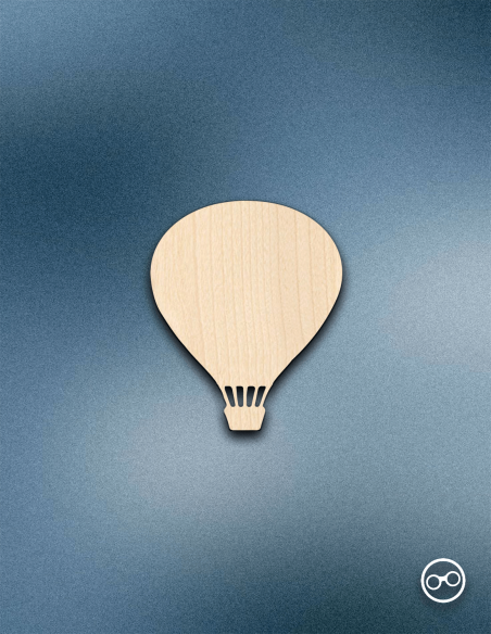 Houten Luchtballon figuur, 8mm linoply, lasergesneden