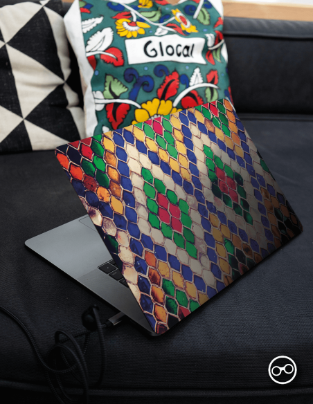 Glas mozaïek Laptop Sticker - 1