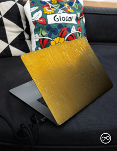 Gold Close Up Laptop Sticker - 1