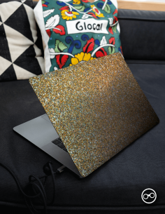 Golden Sparkles Laptop Sticker - 1
