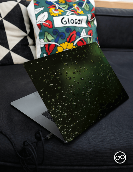 Groen Glas Laptop Sticker - 1