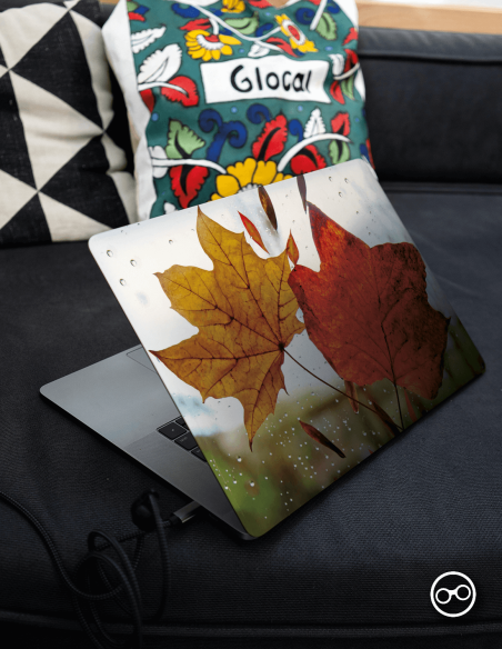 Herfst Glas Laptop Sticker - 1