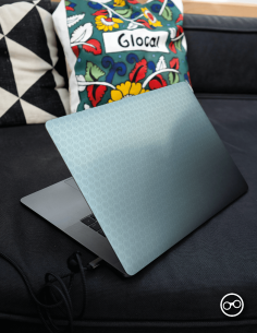 Honeycomb Licht Blauw Laptop Sticker - 1
