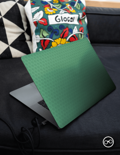 Honeycomb Zee Groen Laptop Sticker - 1
