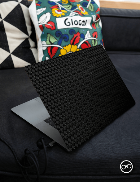 Honeycomb Zwart Laptop Sticker - 1