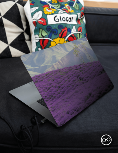 Lavendel Berg Laptop Sticker - 1