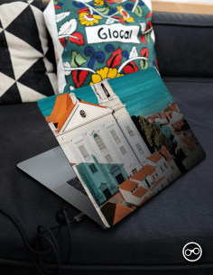 Lissabon Alfama Laptop Sticker - 1