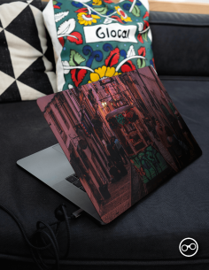 Lissabon Tram Laptop Sticker - 1