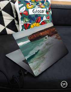 Oranje Strand Laptop Sticker - 1