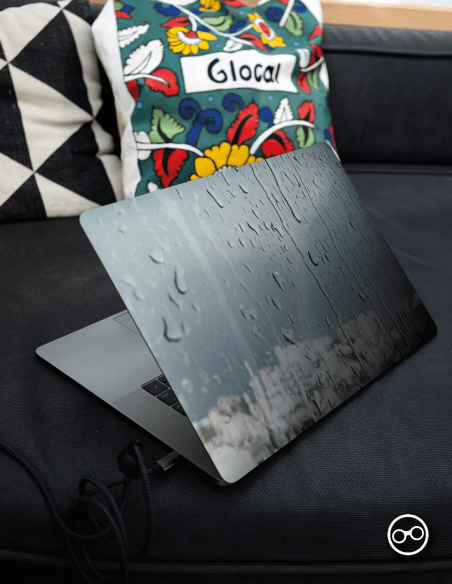 Regen Glas Laptop Sticker - 1