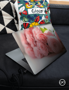 Roze Roos Collectie Laptop Sticker - 1