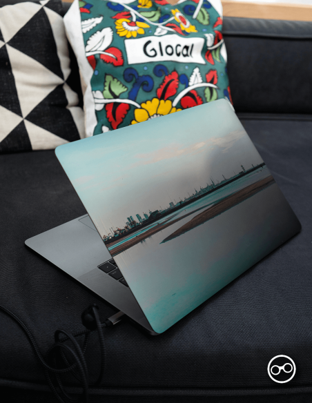 Talinn Skyline Laptop Sticker - 1