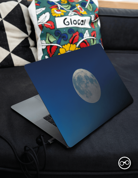 Volle Maan Laptop Sticker - 1