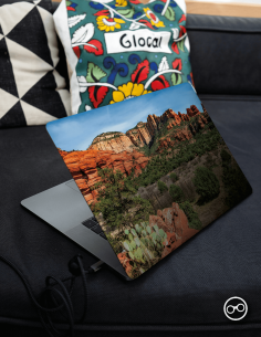 Woestijn met Bomen Laptop Sticker - 1