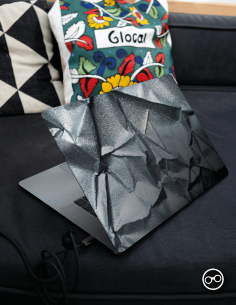Wrinkled Silver Laptop Sticker - 1