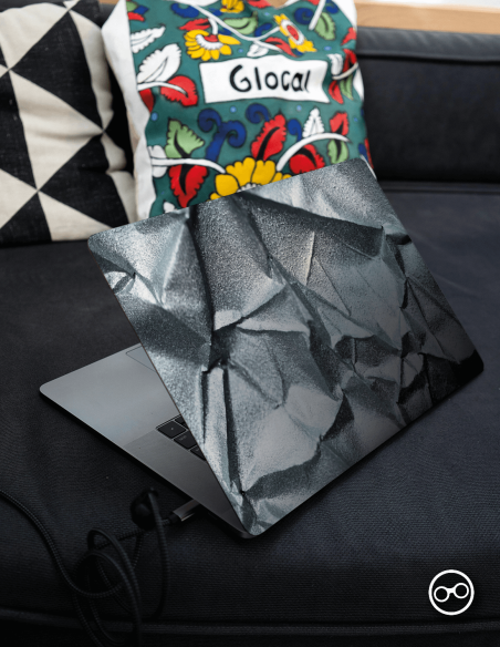 Wrinkled Silver Laptop Sticker - 1 Wrinkled Silver Laptop Sticker - 1