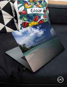 Zonnig Strand Helder Water Laptop Sticker - 1