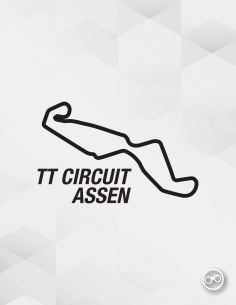 TT Circuit Assen sticker – vinyl circuitdecoratie in diverse kleuren en formaten