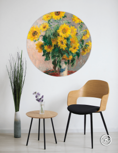 Behangcirkel Boeket van Zonnebloemen - 1