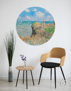 Behangcirkel Klif Wandeling bij Pourville - 1