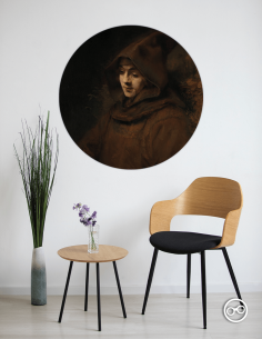 Behangcirkel Rembrandts zoon Titus in monniksdracht - 1