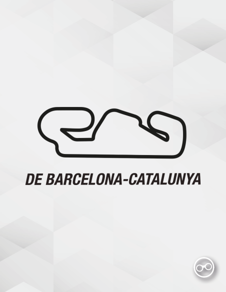 Sticker met circuitontwerp van Circuit de Barcelona-Catalunya, geschikt voor auto's en meer