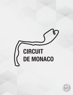 Circuit de Monaco sticker in verschillende materialen en kleuren, perfect voor auto's, laptops en meer