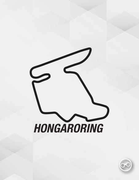 Hungaroring circuitsticker in diverse formaten en materialen voor auto, laptop of kleding
