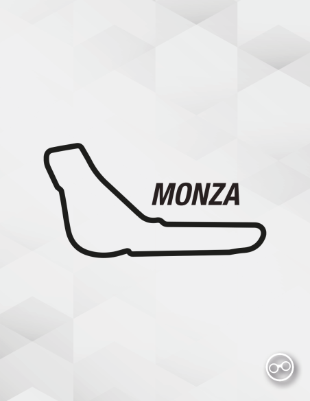 Circuit sticker van Autodromo di Monza – geschikt voor auto, laptop en kleding