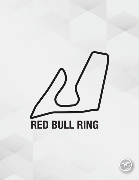 Circuit sticker Red Bull Ring in glans, mat of strijkfolie – geschikt voor auto’s, laptops of kleding