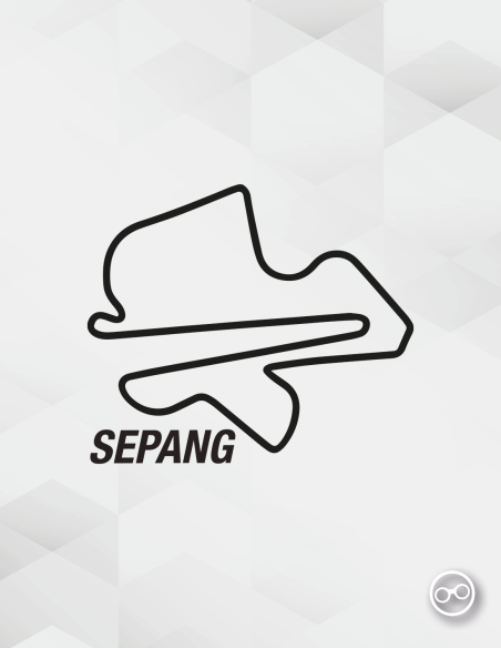 Circuit sticker van Sepang in glans, mat of strijkfolie – geschikt voor auto, laptop en kleding