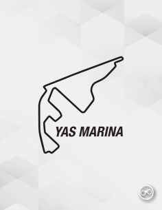 Sticker van het Yas Marina circuit – geschikt voor auto, laptop en kleding