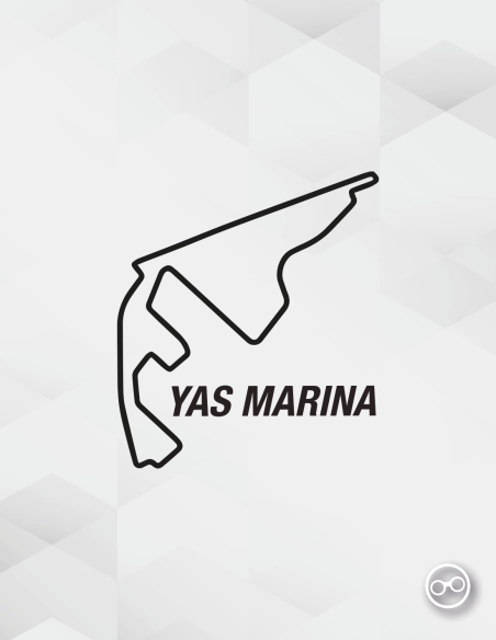 Sticker van het Yas Marina circuit – geschikt voor auto, laptop en kleding
