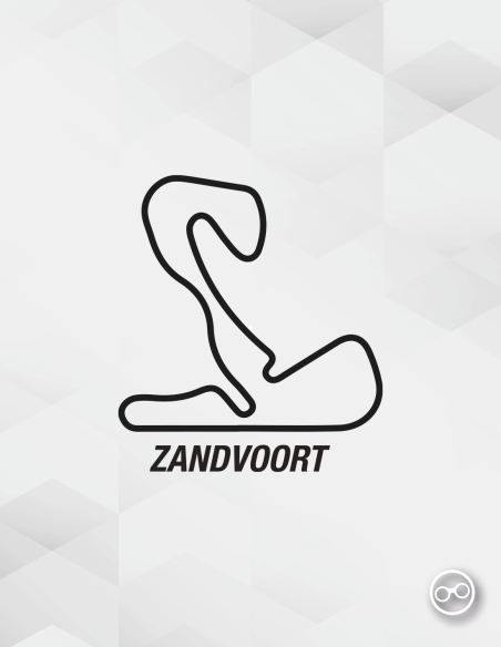 Sticker van het Zandvoort CPZ circuit – geschikt voor auto's, laptops en kleding